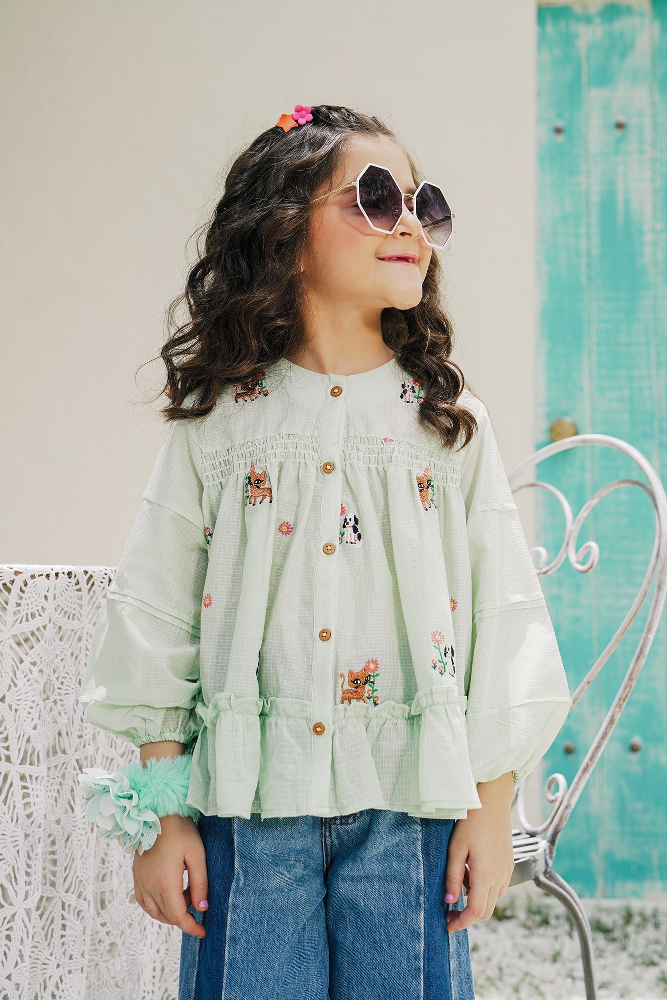 EMBROIDERED TOP (E0659/401/129)